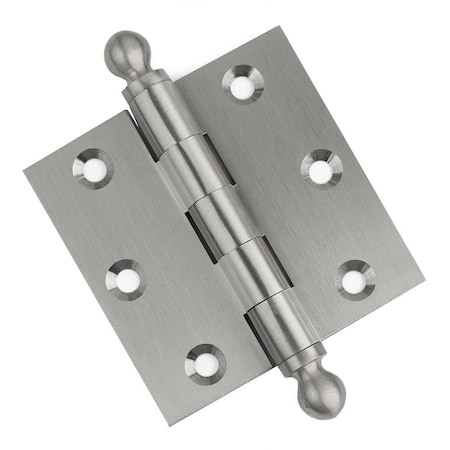 Embassy 3 x 3 Solid Brass Hinge, Satin Nickel Finish with Ball Tips 3030US15B-1